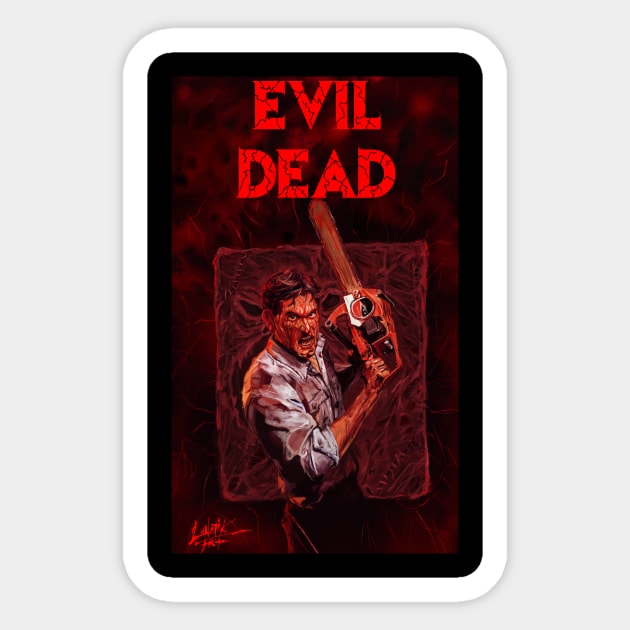 Evil Dead Sticker by Art Of Lunatik